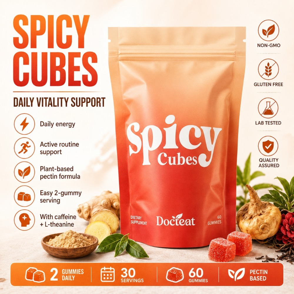 Green Herbal Wellness - Docteat Spicy Cubes Gummies 60 Comprimés