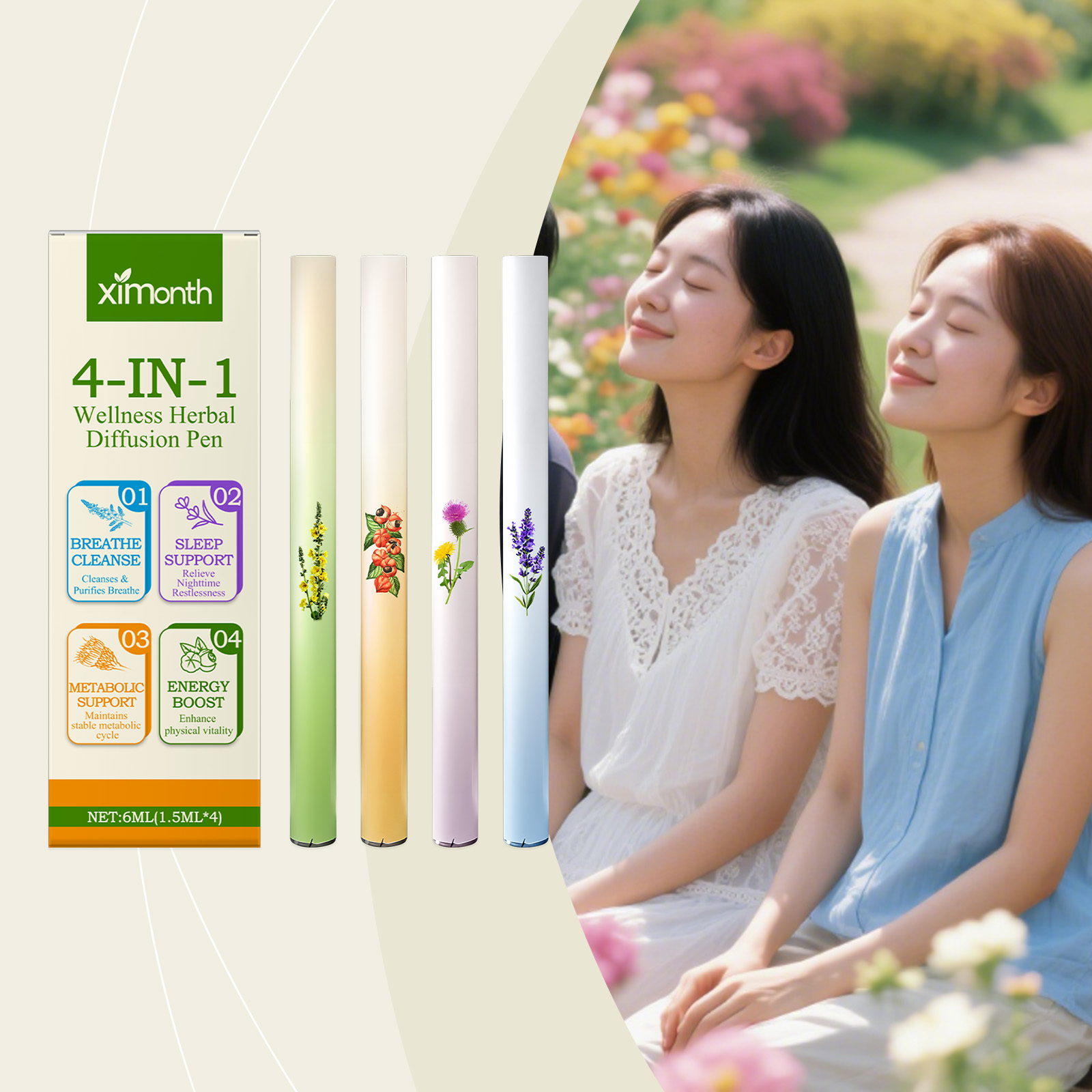 Herbal Wellness In - Bâton combiné d'énergie à base de