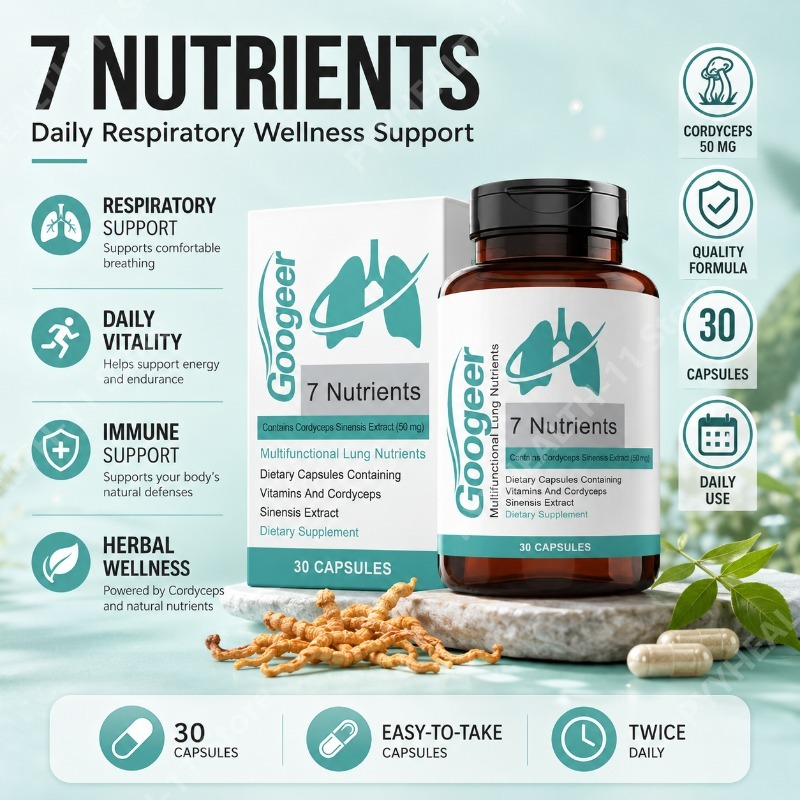 Natural Herbal Wellness - Capsules d'extrait de Cordyceps Sinensis, complément