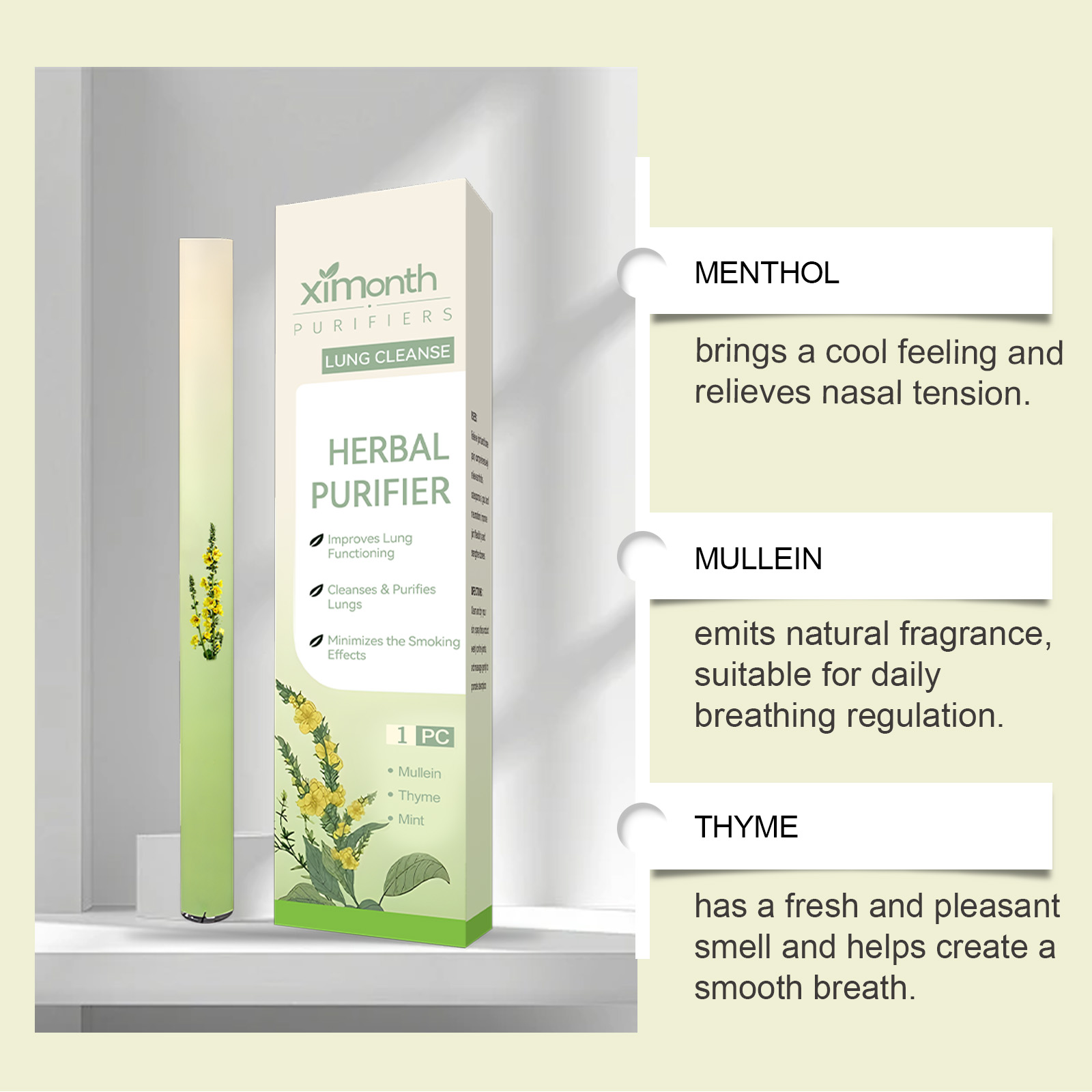 Bâton respiratoire à base de p - Herbal Wellness In avis et prix